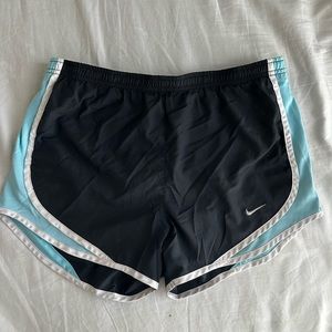 Black with light blue highlights Nike Athletic Gym Shorts